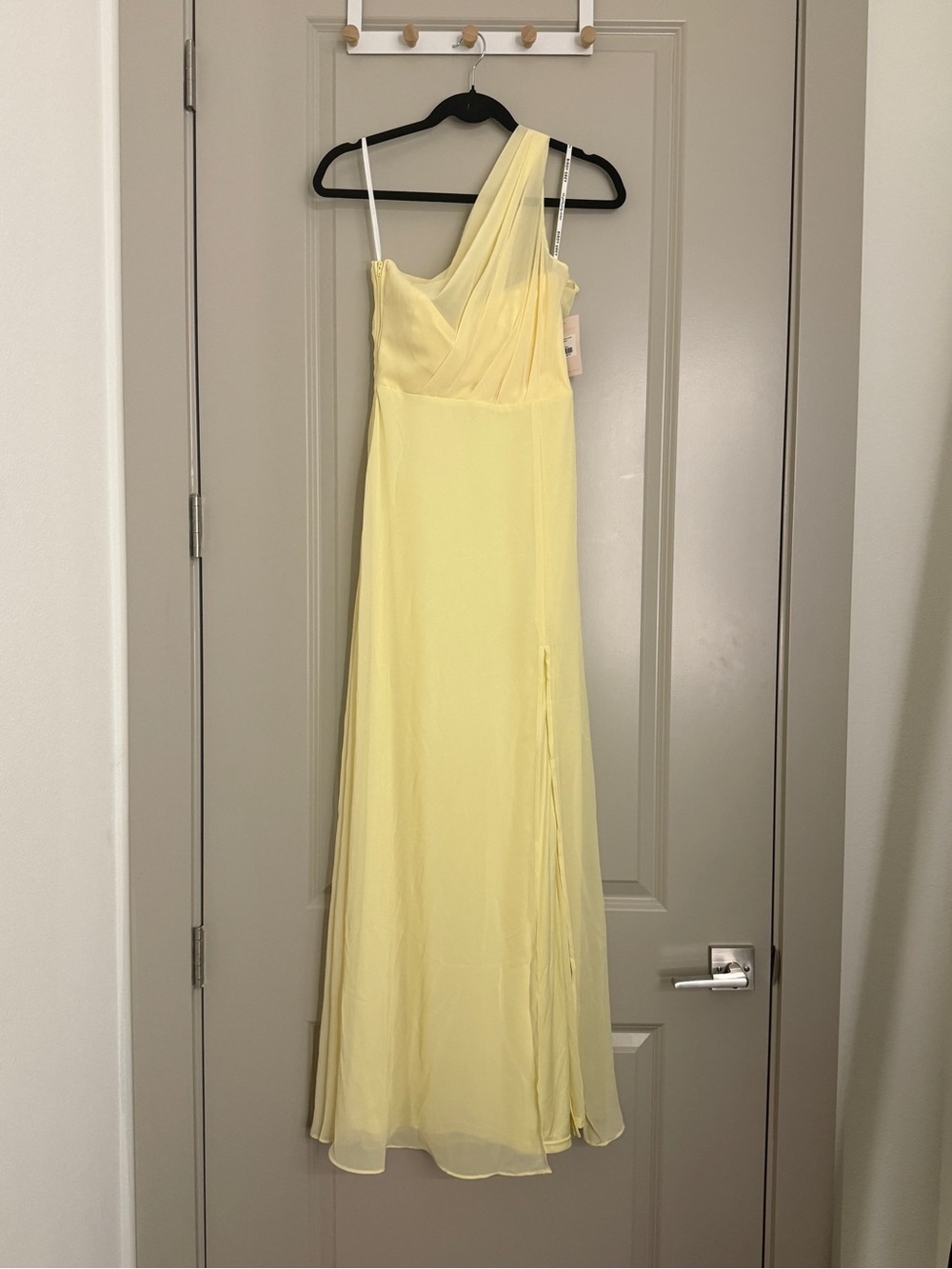 Elegant One-Shoulder Yellow Wedding Guest Dress